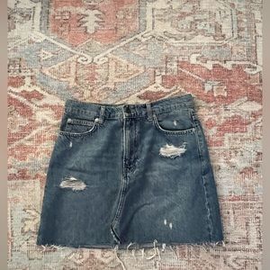 Never worn Free People denim skirt